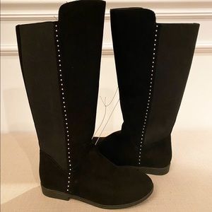 NWT! Justice girls knee highly black boot size 5
